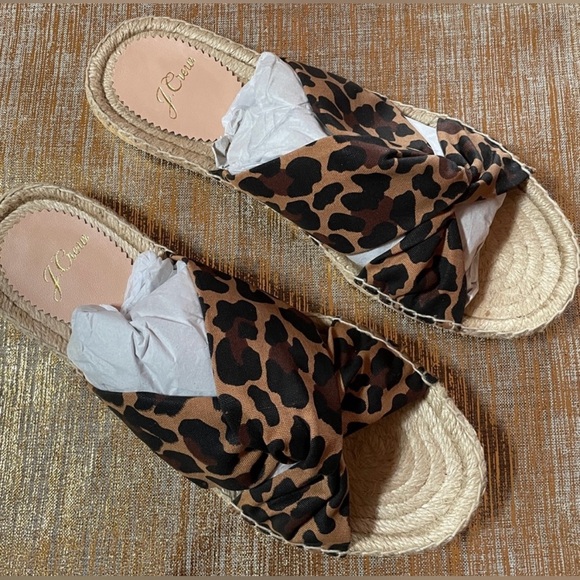 J.Crew Leopard 🐆 Twisted knot Canvas Espadrilles - Picture 2 of 5